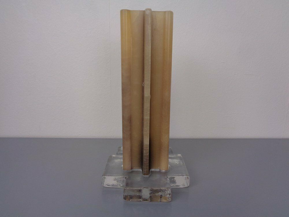 Scandinavien Glass Candleholder, 1960s photo vinterior