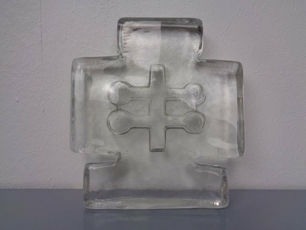 photo vinterior Scandinavien Glass Candleholder, 1960s