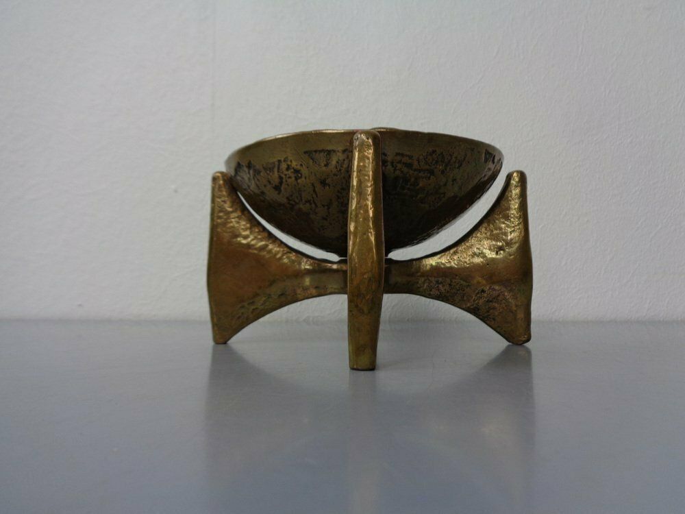 Brutalist Bronze Candleholder By Michael Harjes, 1960s photo furniture
