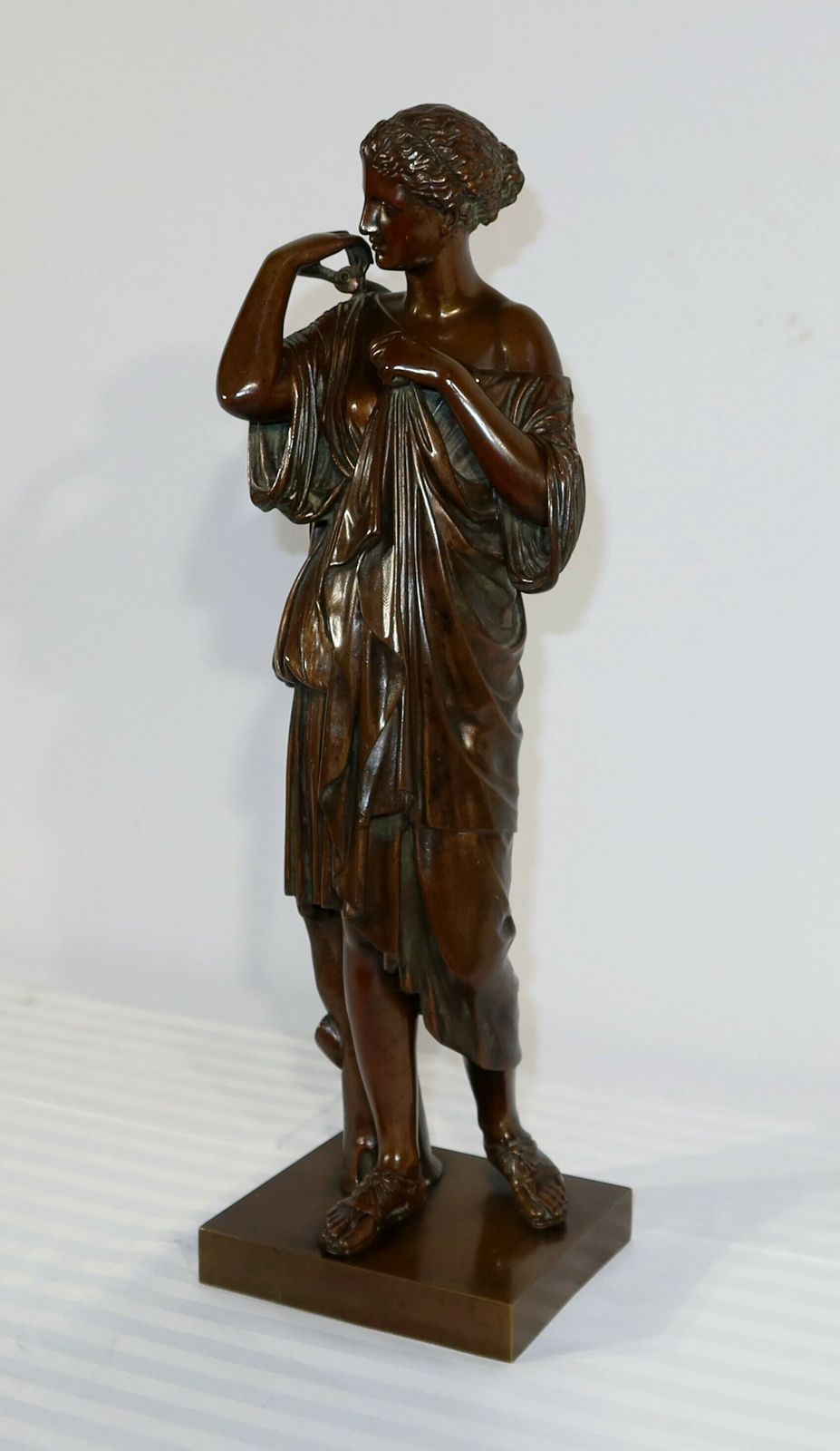 Bronze "Diane De Gabies" After Praxiteles, Signed C. Sauvage, Early 19th Century photo for sale