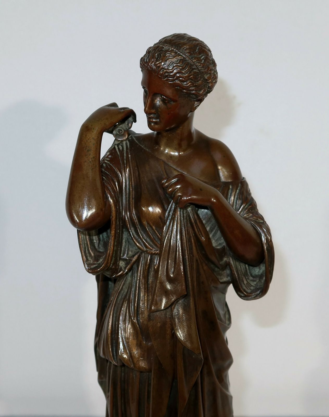 Bronze "Diane De Gabies" After Praxiteles, Signed C. Sauvage, Early 19th Century photo Home Decor