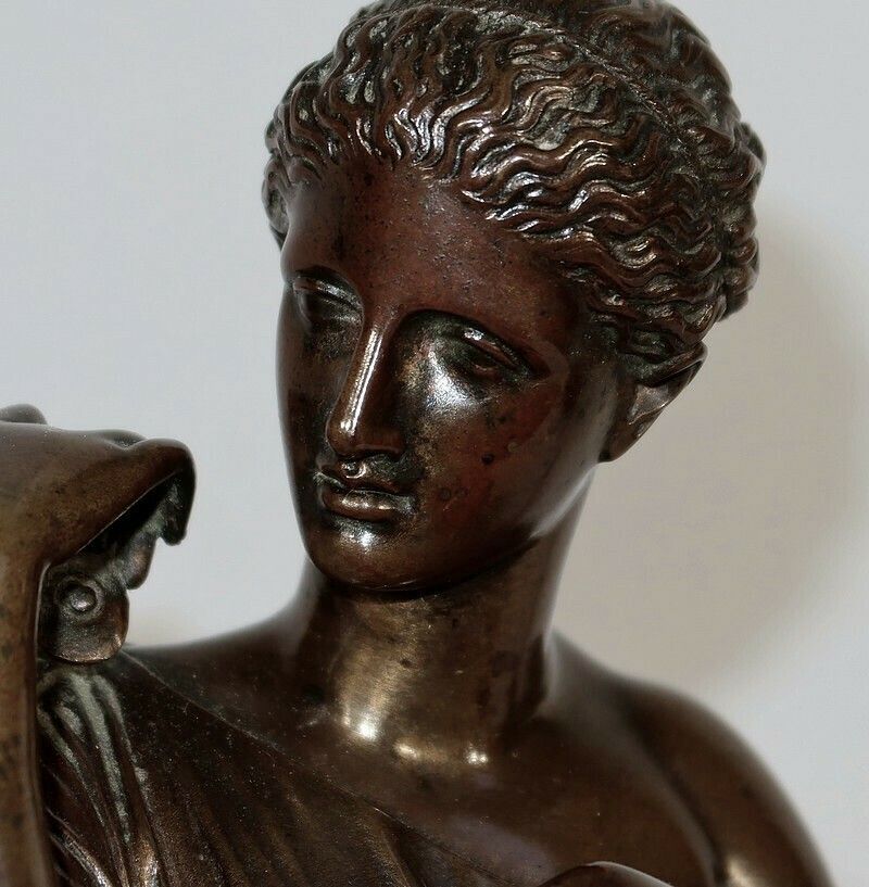 Bronze "Diane De Gabies" After Praxiteles, Signed C. Sauvage, Early 19th Century photo vinterior