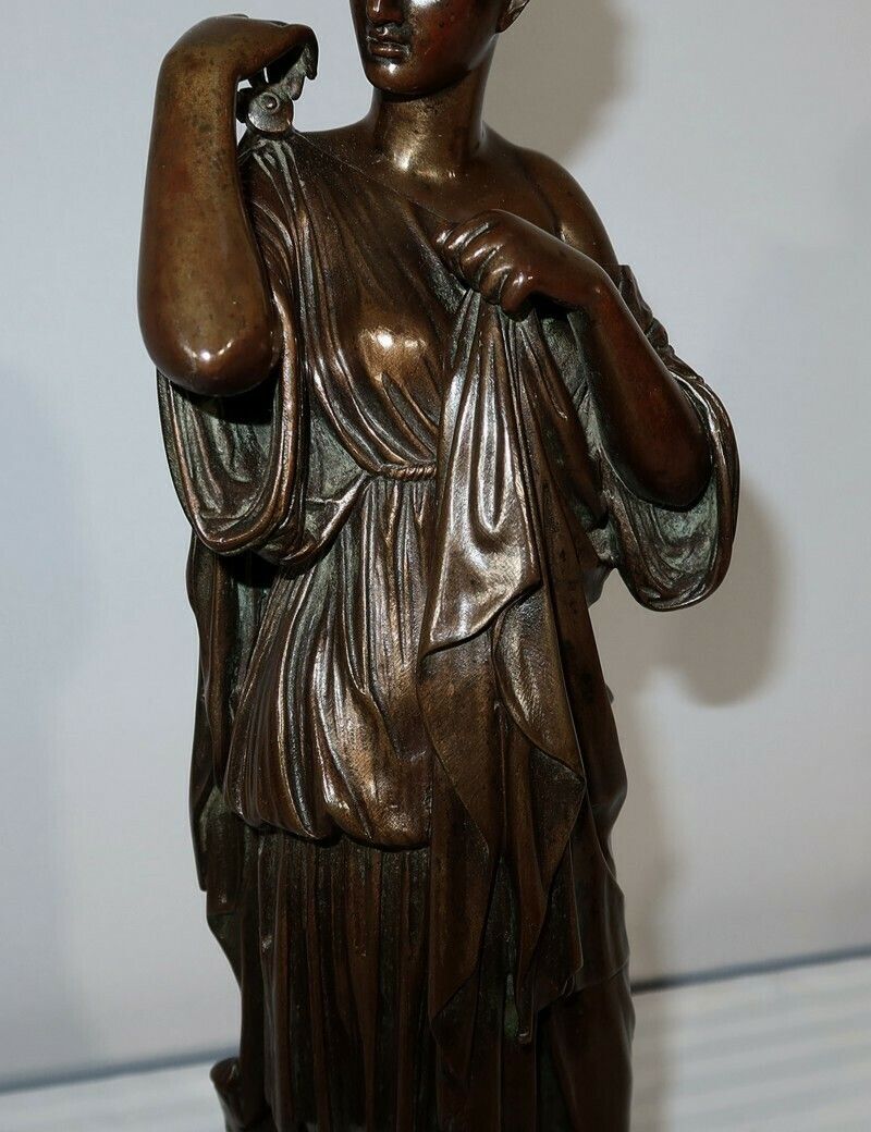 Bronze "Diane De Gabies" After Praxiteles, Signed C. Sauvage, Early 19th Century photo buy