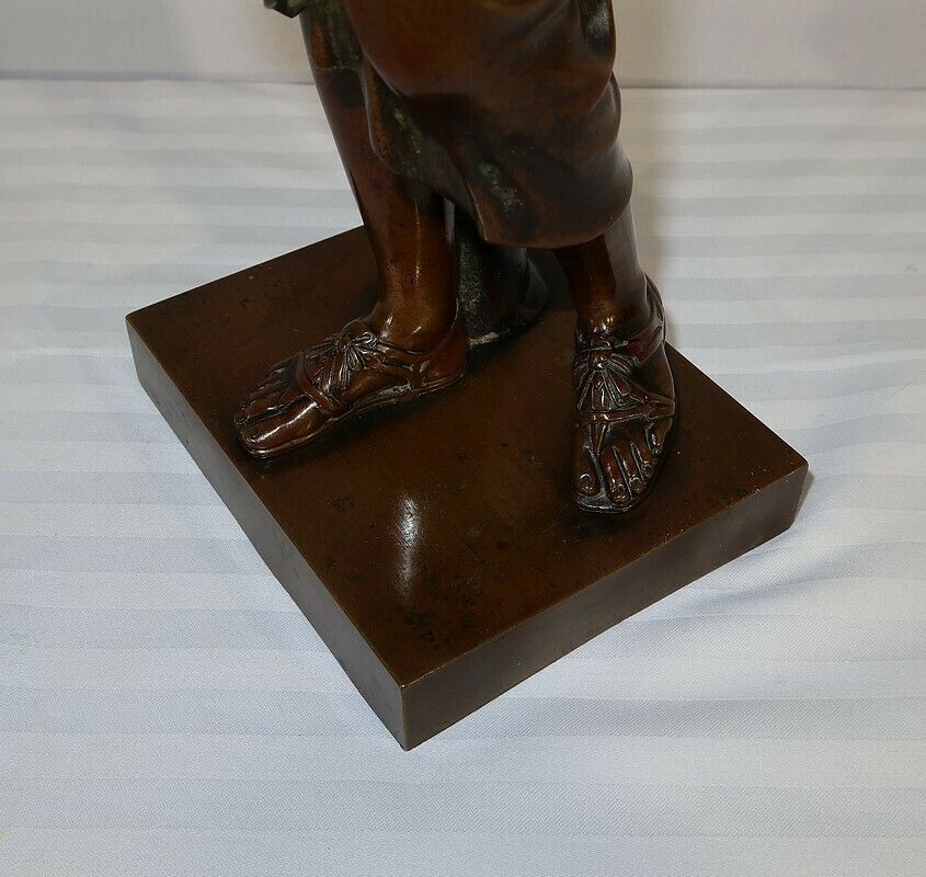 photo vinterior Bronze "Diane De Gabies" After Praxiteles, Signed C. Sauvage, Early 19th Century