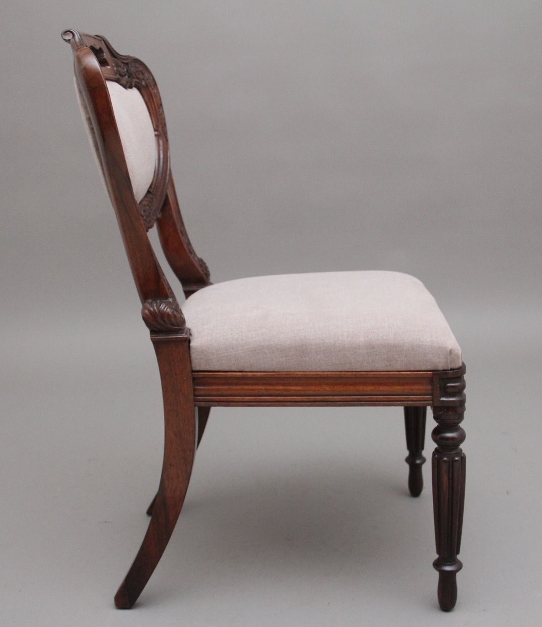 A Set Of Six Anglo Indian Rosewood Dining Chairs photo for sale