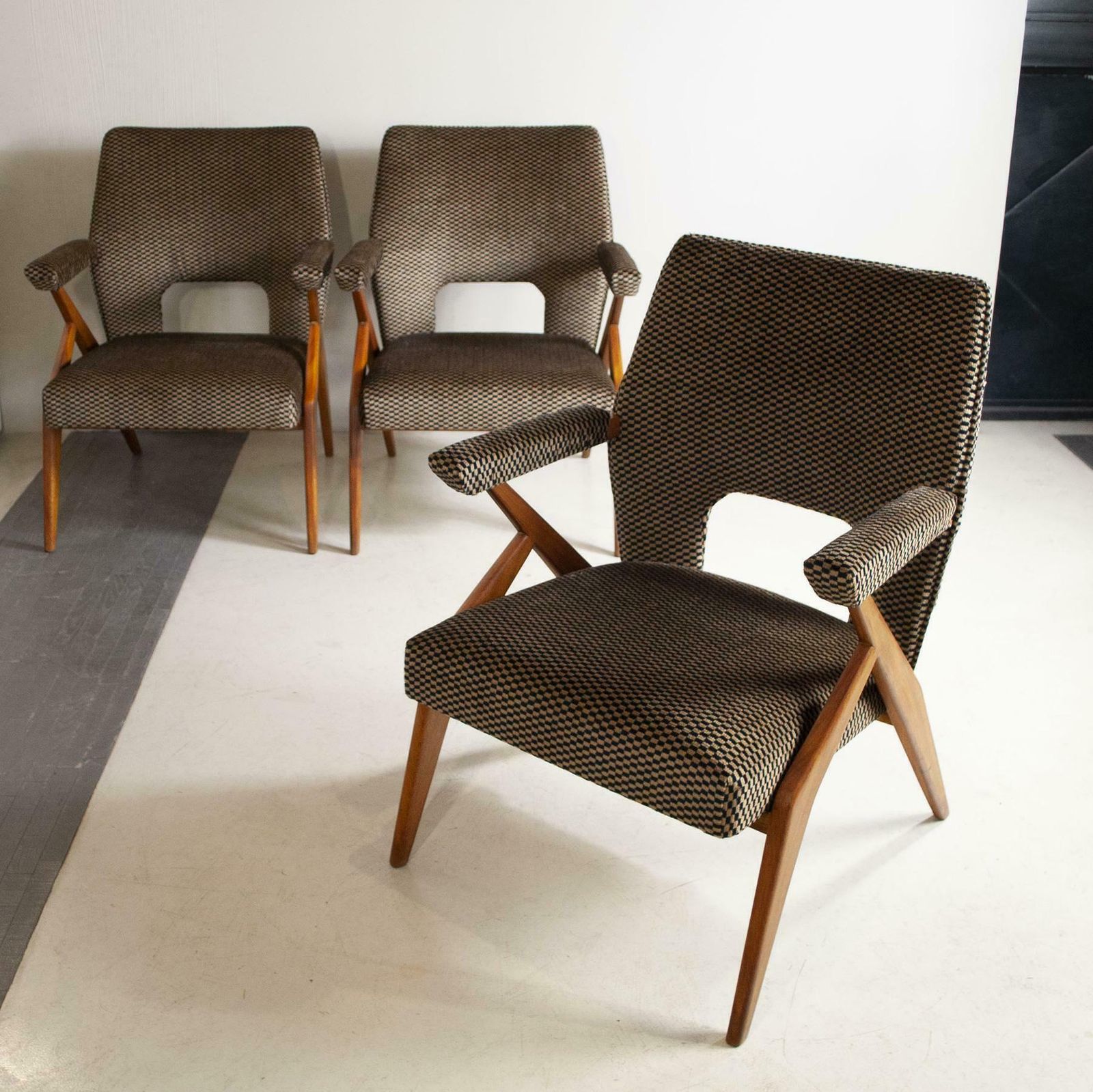 photo for sale Antonino Gorgone Italian Mid Century Armchairs