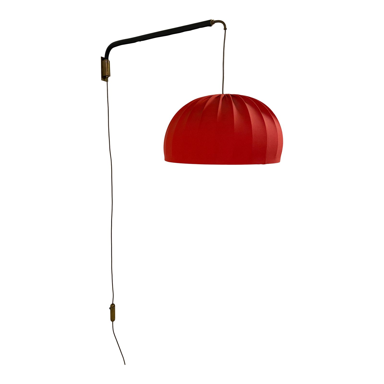 Italian Brass And Leather Telescopic Wall Light