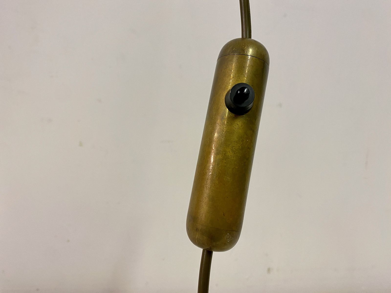 photo for sale Italian Brass And Leather Telescopic Wall Light