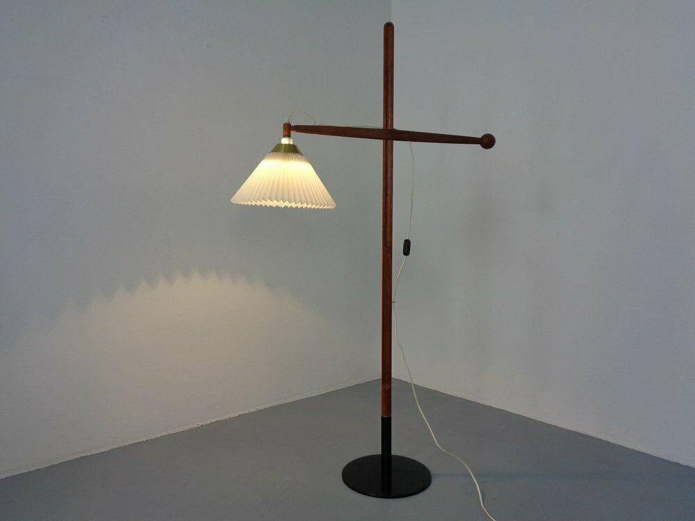Adjustable Teak Floor Lamp Model 325 By Vilhelm Wohlert For Le Klint, Denmark, 1950s photo furniture