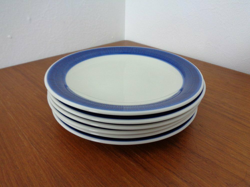 Swedish Stoneware Koka Plates By Hertha Bengtson For Rörstrand, 1960s, Set Of 6 photo Home Decor