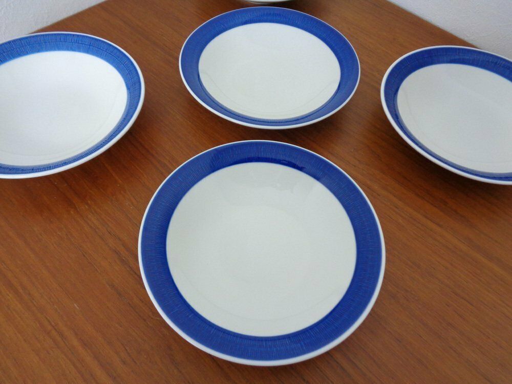 Swedish Stoneware Koka Soup Plates By Hertha Bengtson For Rörstrand, 1960s, Set Of 6 photo 193.0