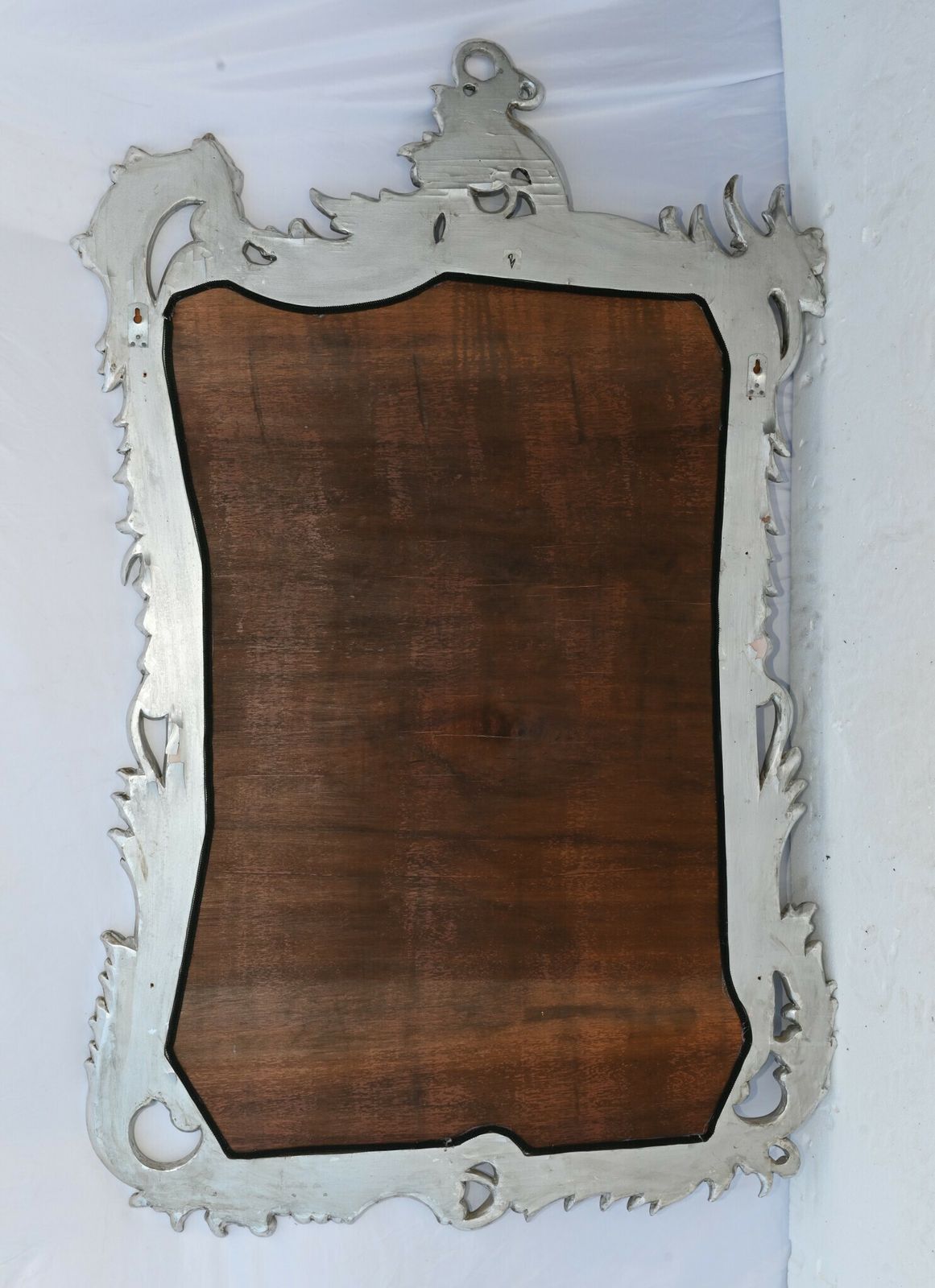 Art Nouveau Mirror Floral Frame Silver Gilt photo 895.0