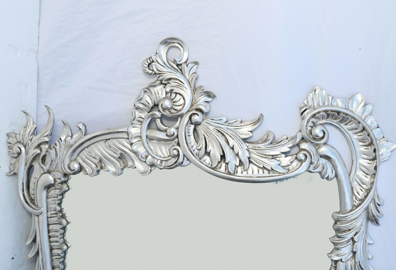 Art Nouveau Mirror Floral Frame Silver Gilt photo vinterior