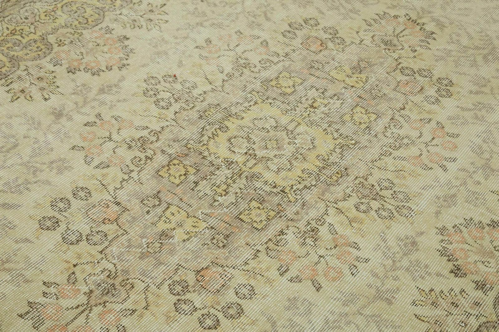 Handmade 327 X 210 Cm Beige Turkish Vintage Area Rug photo 1304.0