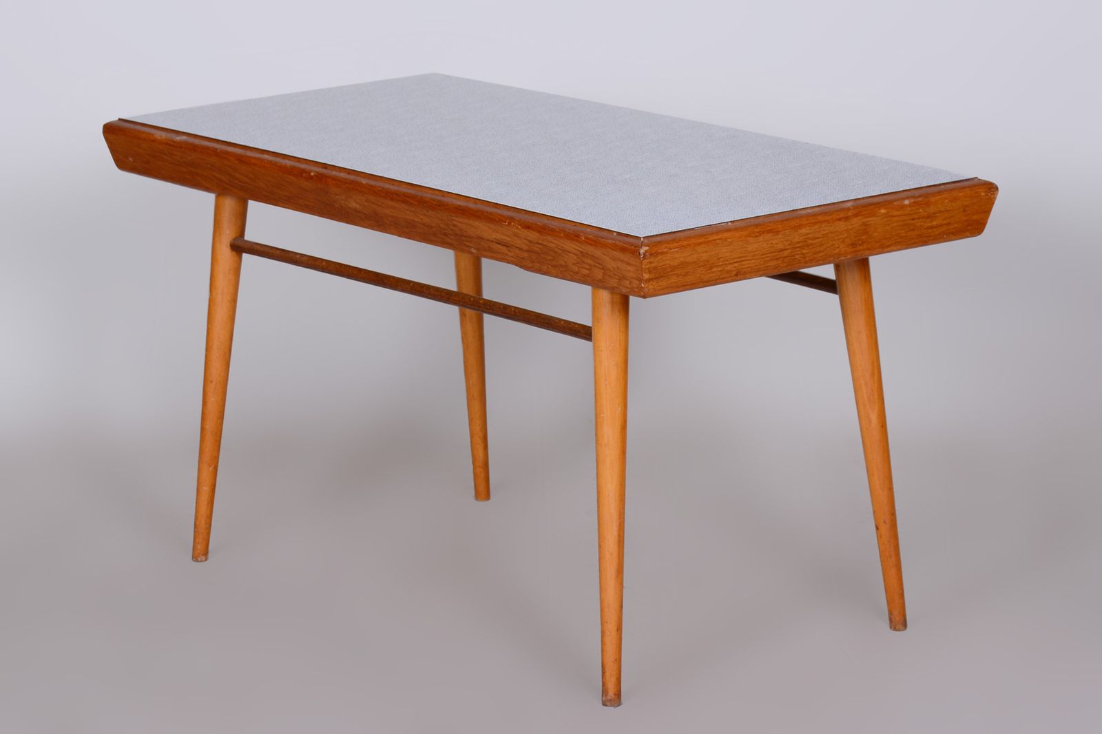 Oak Midcentury Coffee Table, Well Preserved Condition, Czechia, 1950s photo vintage
