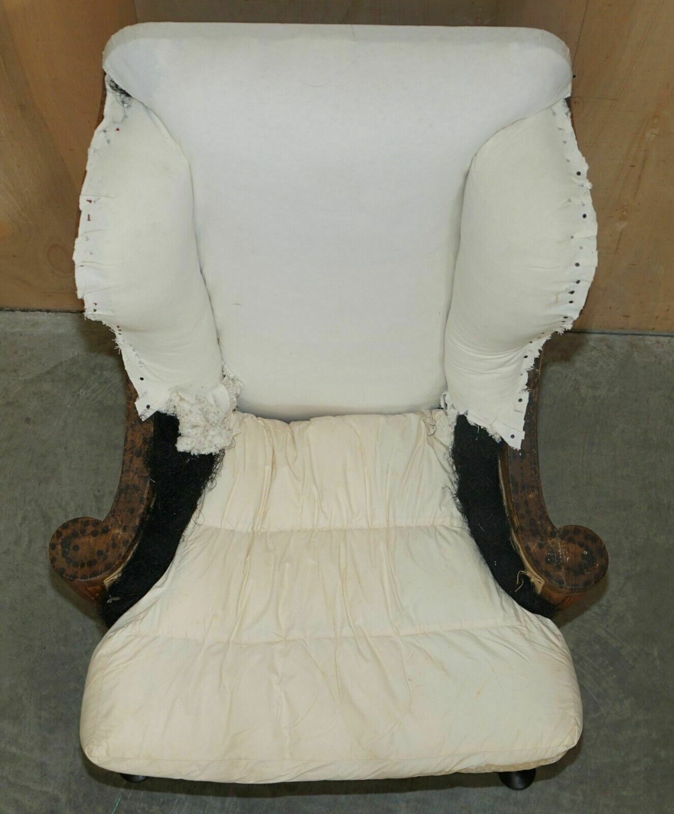 Furniture Pair Of Antique Georgian Deconstructed Wingback Armchairs William Morris Arms photo