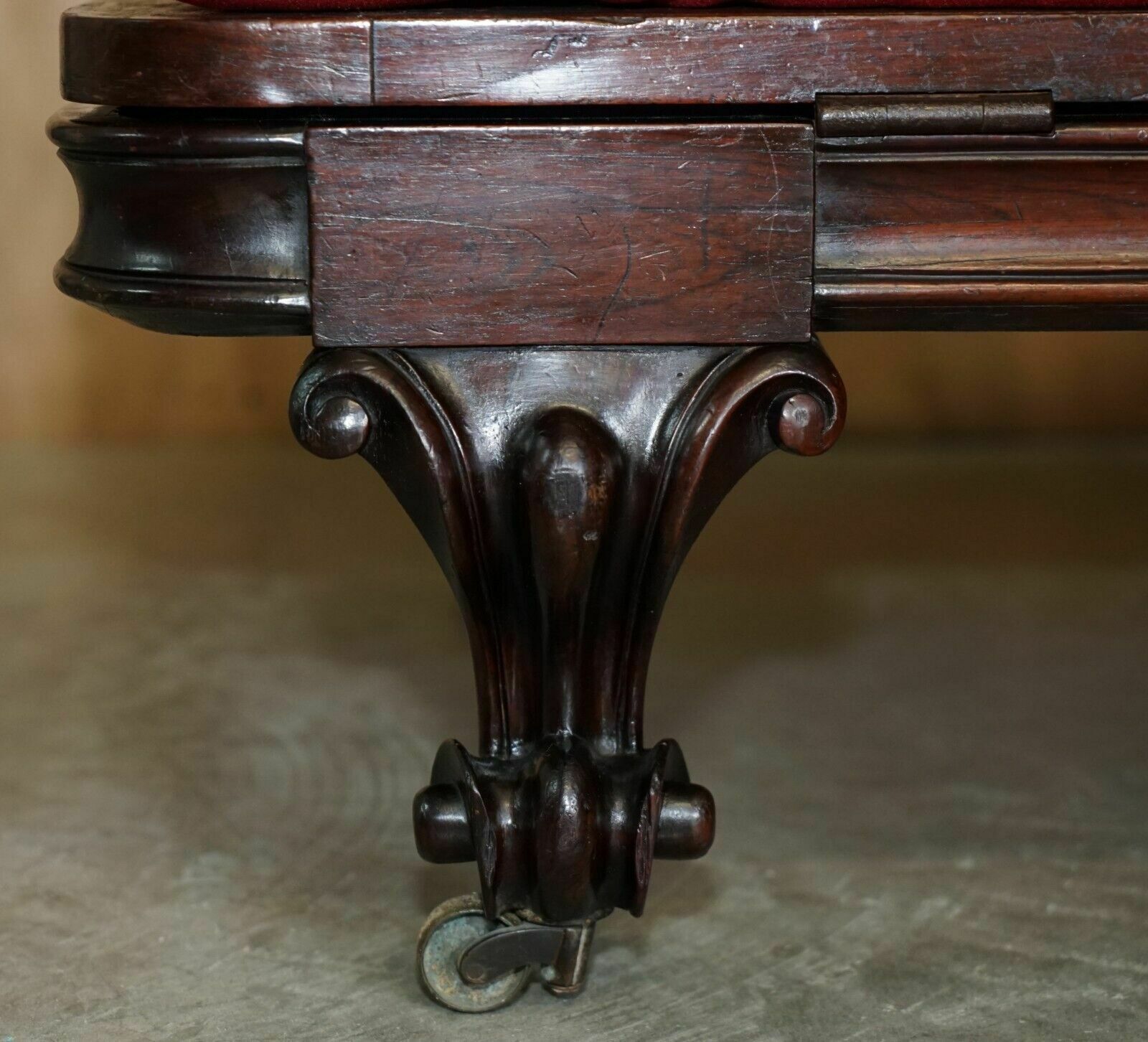 Rare Antique William IV Circa 1830 Mahogany Chesterfield Extending Chaise Lounge photo 4750.0