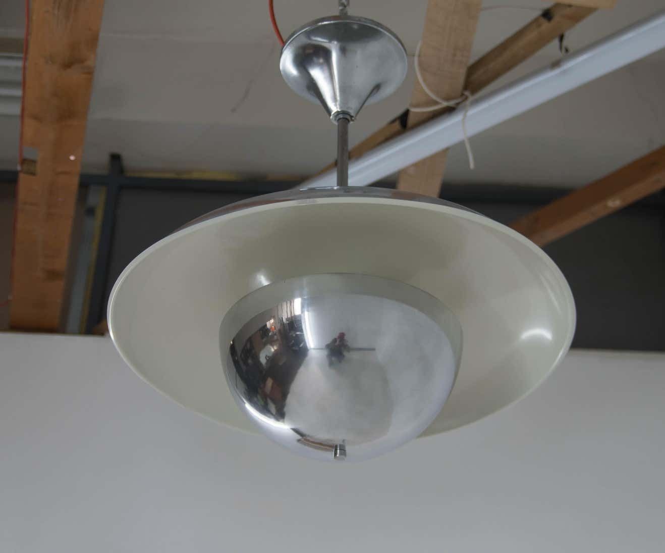 Rare Bauhaus Chandelier By Ias, 1930s, Restored photo 1908.0