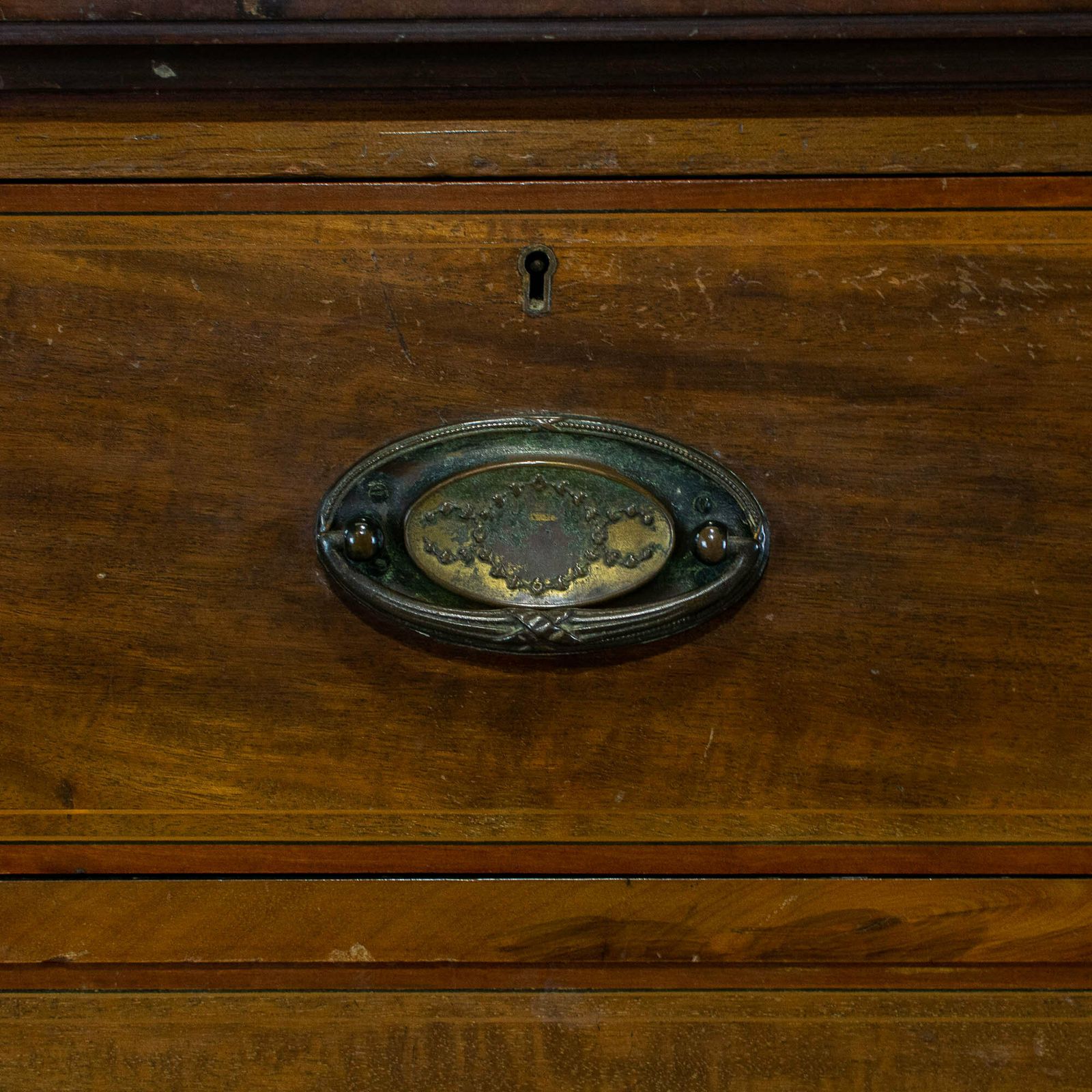 photo furniture Antique Inlaid Mahogany Chest Of Drawers