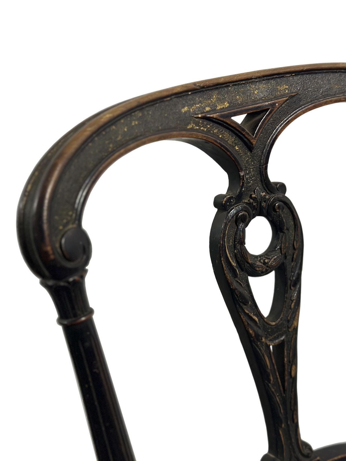 Pair Two Antique Aesthetic Movement Ebonised Hall Side Bedroom Chair In Velvet Fabric By House Of Hackney photo vinterior