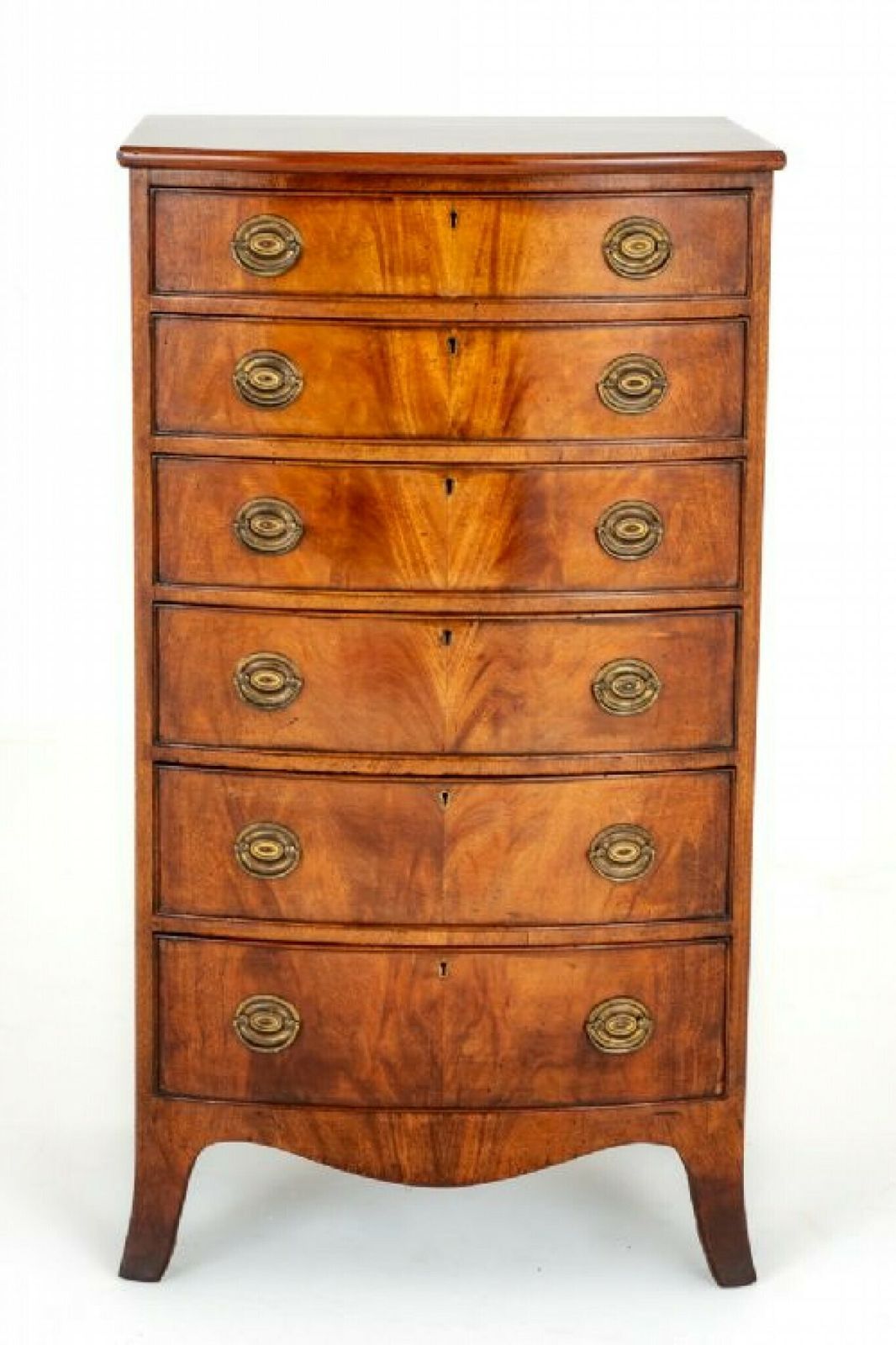 Regency Chest Drawers Tall Boy Bow Front photo vinterior