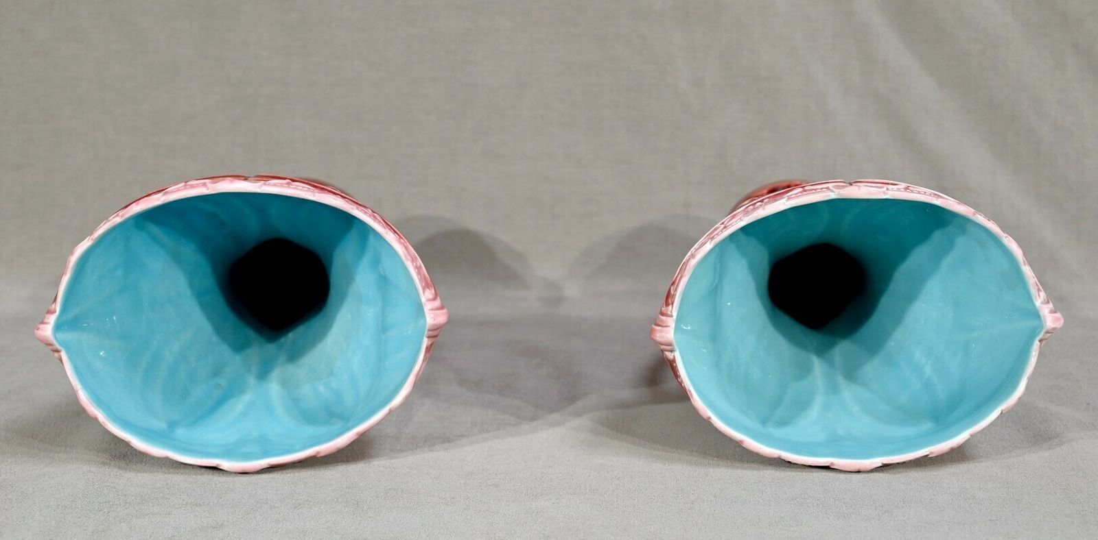 Pair Of Earthenware Vases, Stamped Digoin Sarreguemines   Late 19th Century photo 1252.48