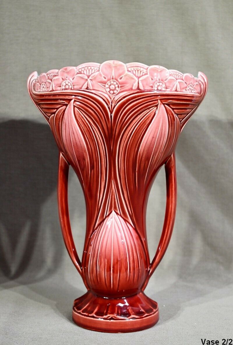 Pair Of Earthenware Vases, Stamped Digoin Sarreguemines   Late 19th Century photo buy