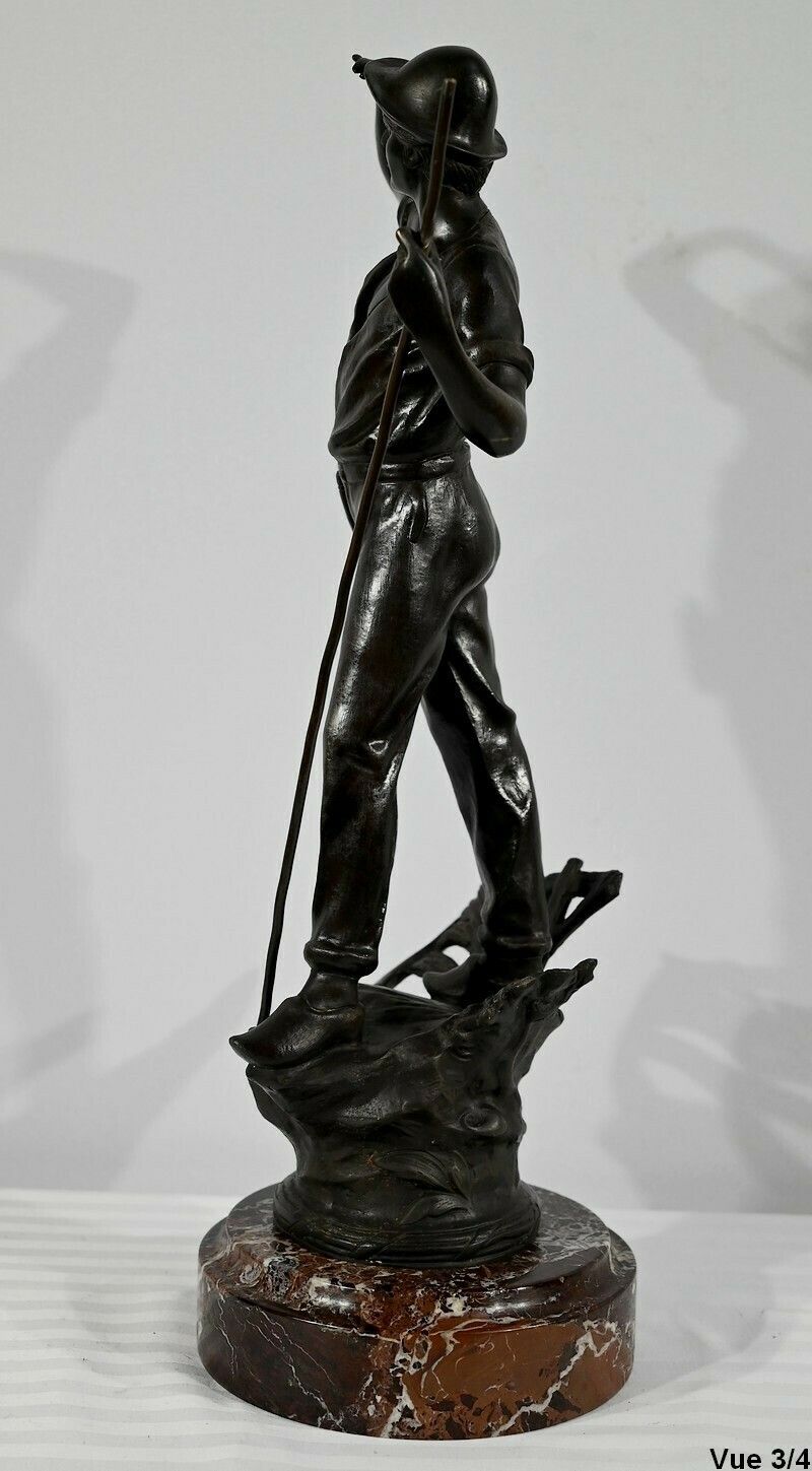 photo buy Bronze “The Reaper”, Signed E.Aizelin – 2nd Part Of The 19th Century