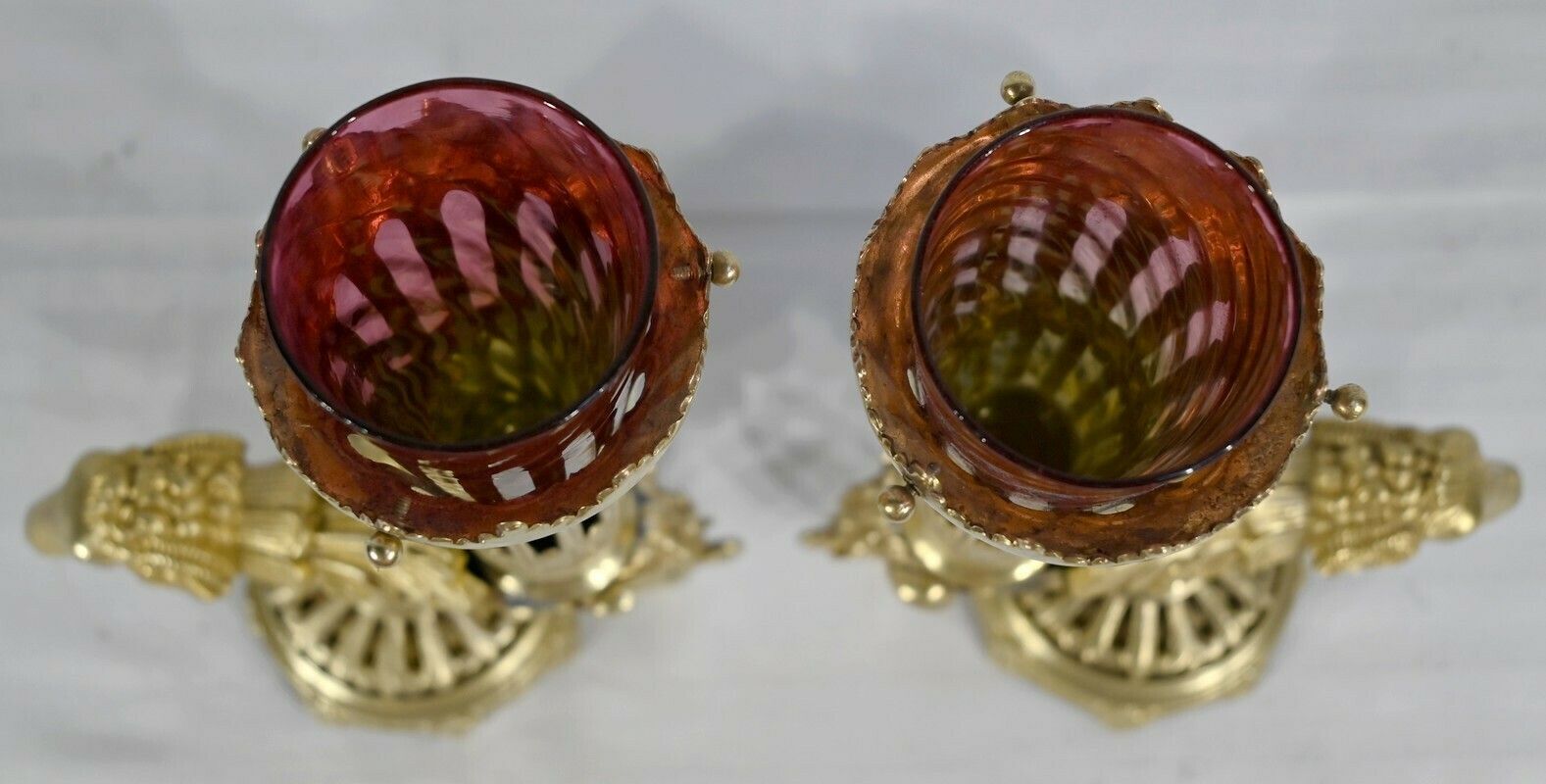 Pair Of Bronze Rython Vases – 1st Part Of The 19th Century photo Home Decor