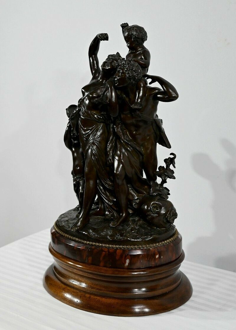 Bronze "The Childhood Of Silenus", After Clodion   2nd Part Of The 19th Century photo for sale