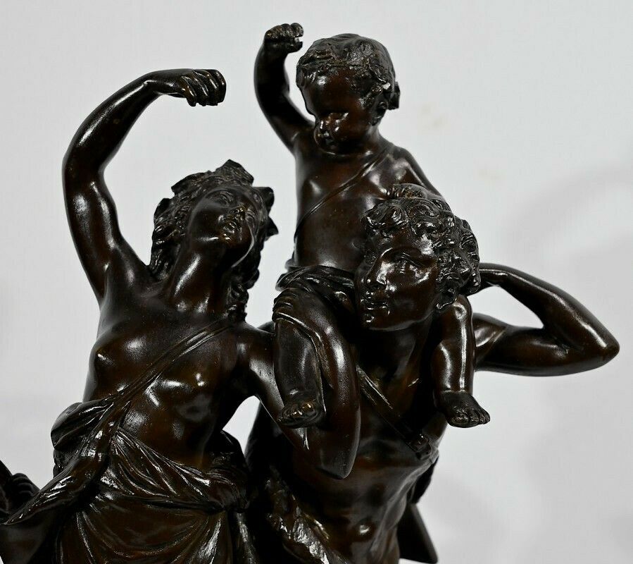 Bronze "The Childhood Of Silenus", After Clodion   2nd Part Of The 19th Century photo vinterior