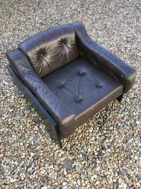 Viterbo Lounge Chair By Ric Deforche For Gervan 1970's photo vintage