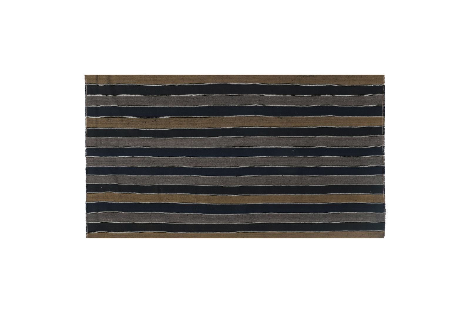 Turkish Striped Kilim Rug 6'2''X11'3'' photo vintage