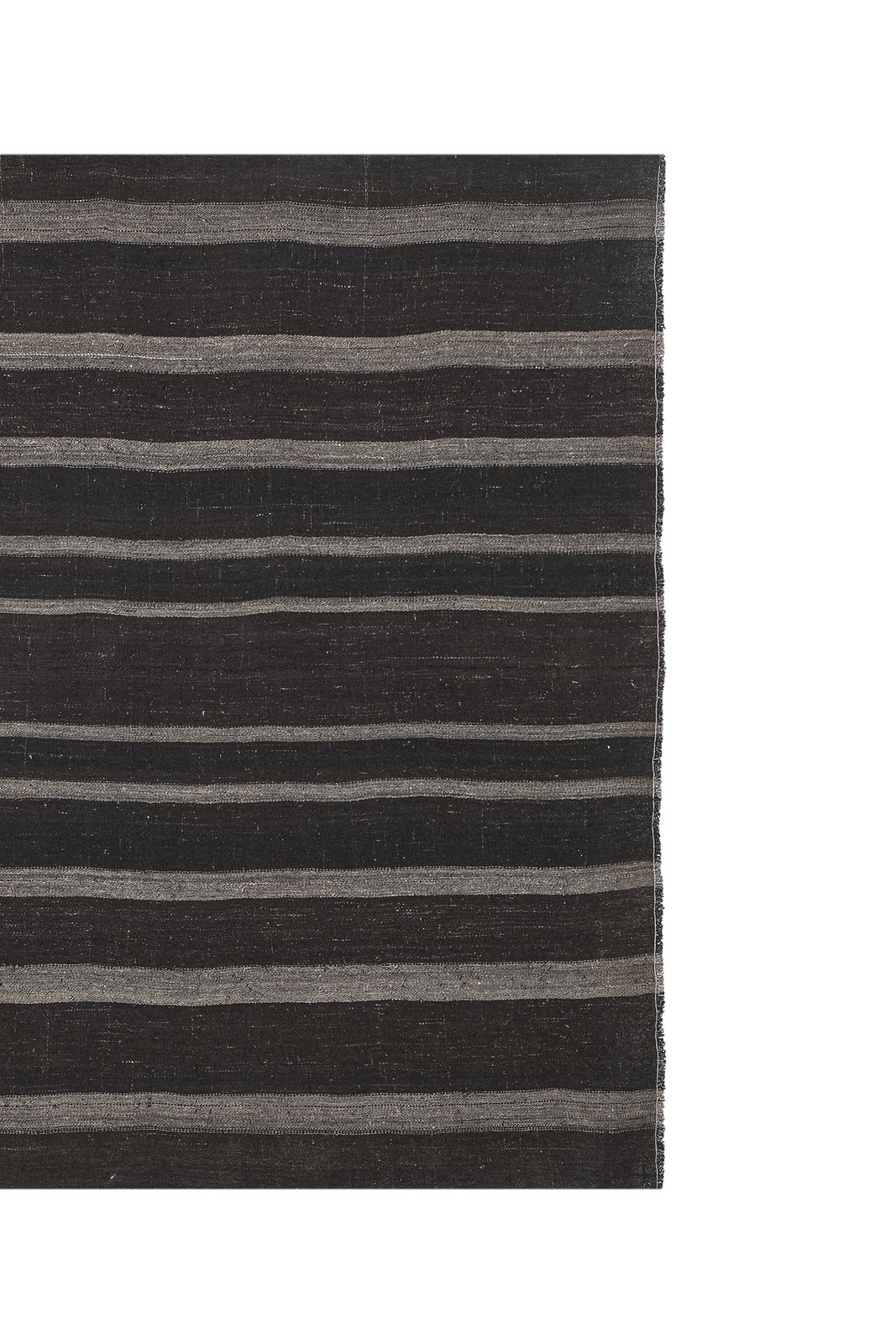 Vintage Striped Goat Hair Kilim Rug 7'4'' X 7'8'' photo for sale