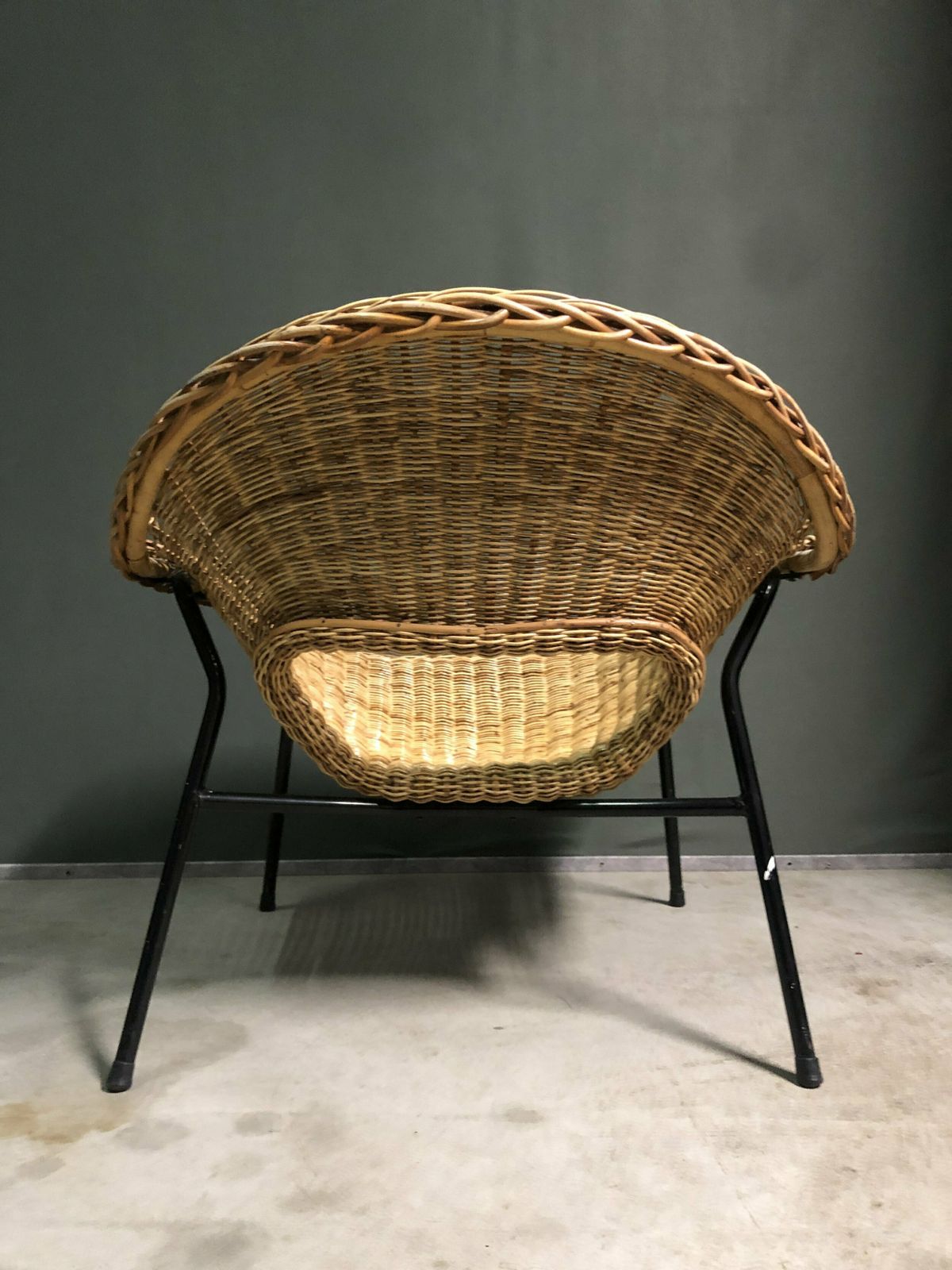 1960's Rattan Lounge Chair   Dutch. photo furniture
