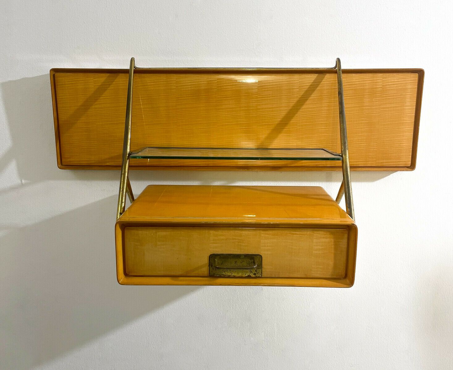 Pair Of Italian Wall Mounted Nightstands By Silvio Cavatorta photo for sale