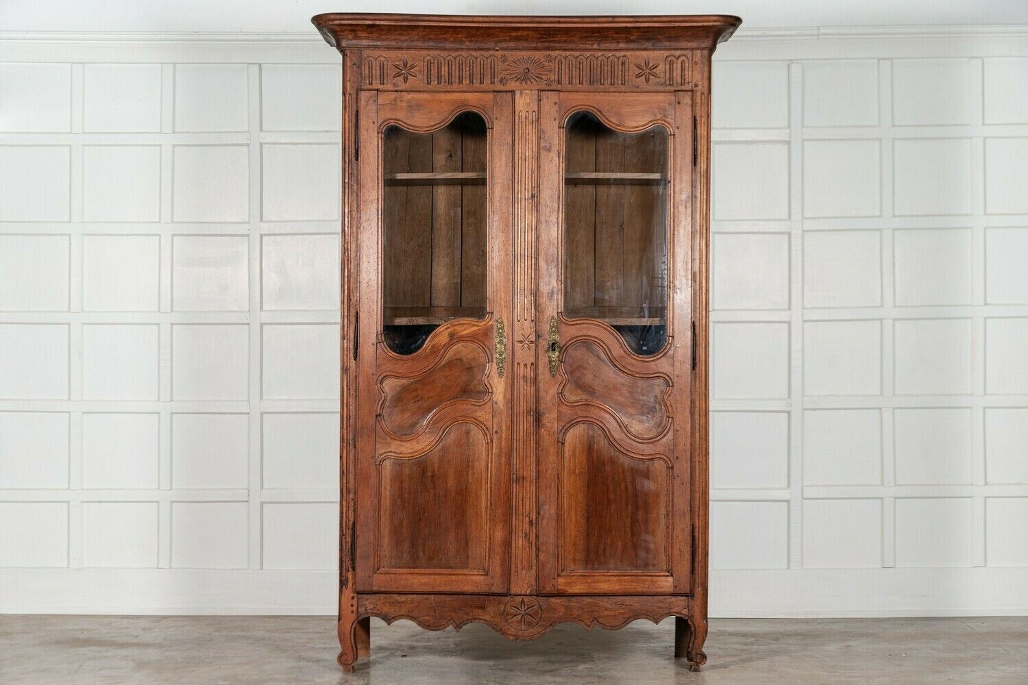 19thc French Glazed Fruitwood Armoire / Vitrine photo furniture