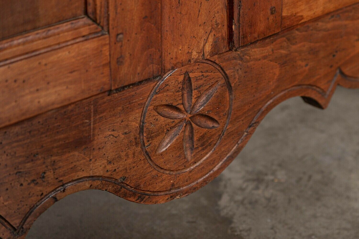Furniture 19thc French Glazed Fruitwood Armoire / Vitrine photo
