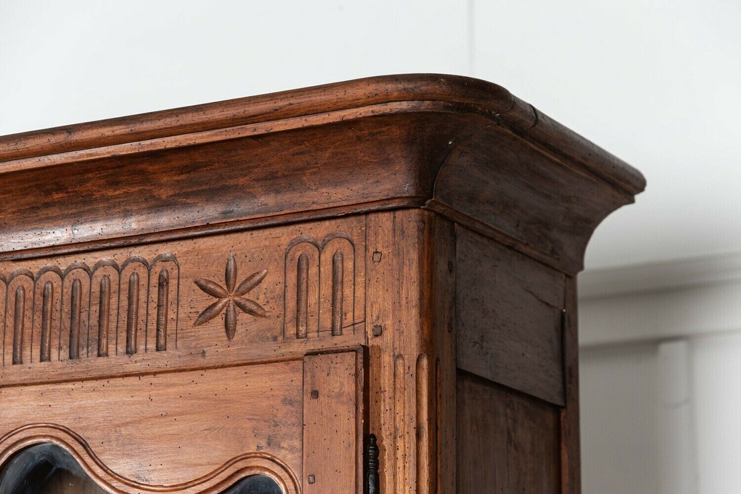 5118.0 19thc French Glazed Fruitwood Armoire / Vitrine photo