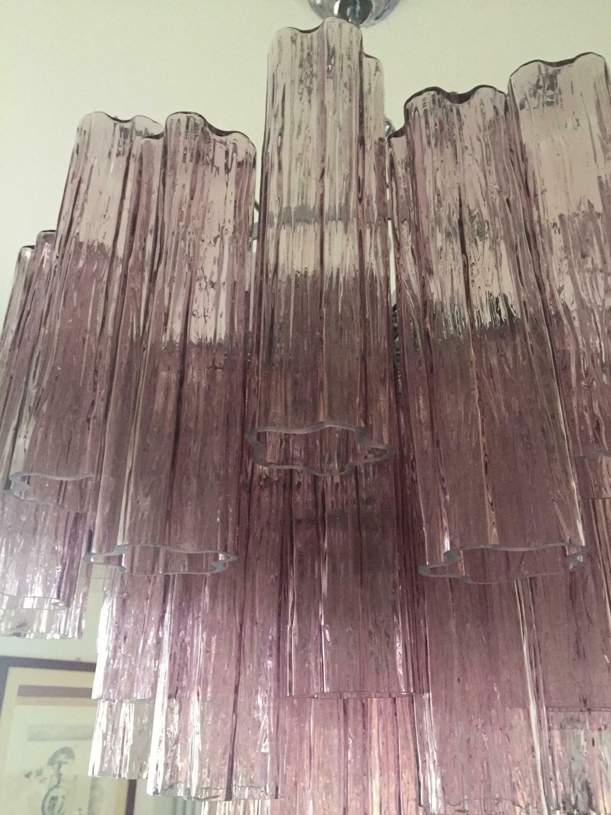 Impressive Murano Glass Sputnik Chandelier Like Mazzega Zuccheri Venini Barovier Style Light Fucsia photo buy
