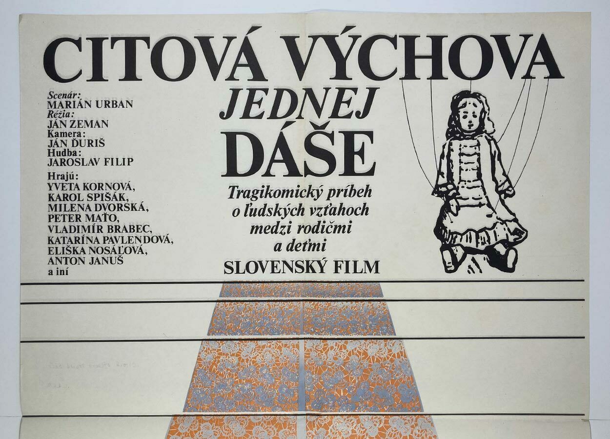 51.0 Original Film Poster, Emotional Education Of A Girl Called Dasa, Unknown Artist, 1980, Genuine Czech Vintage Print photo