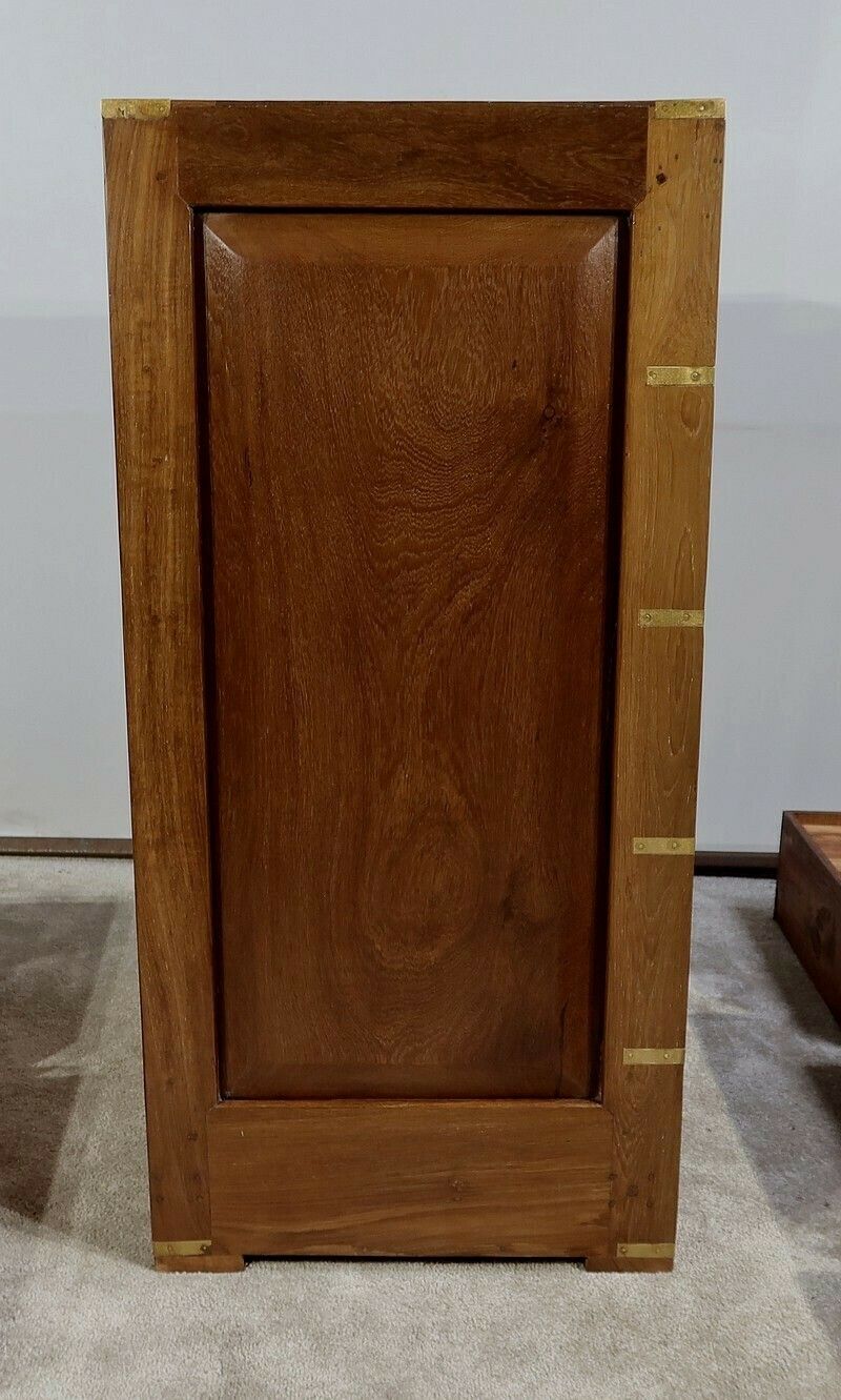 Furniture Navy Chest Of Drawers In Solid Teak, India   Xxth photo