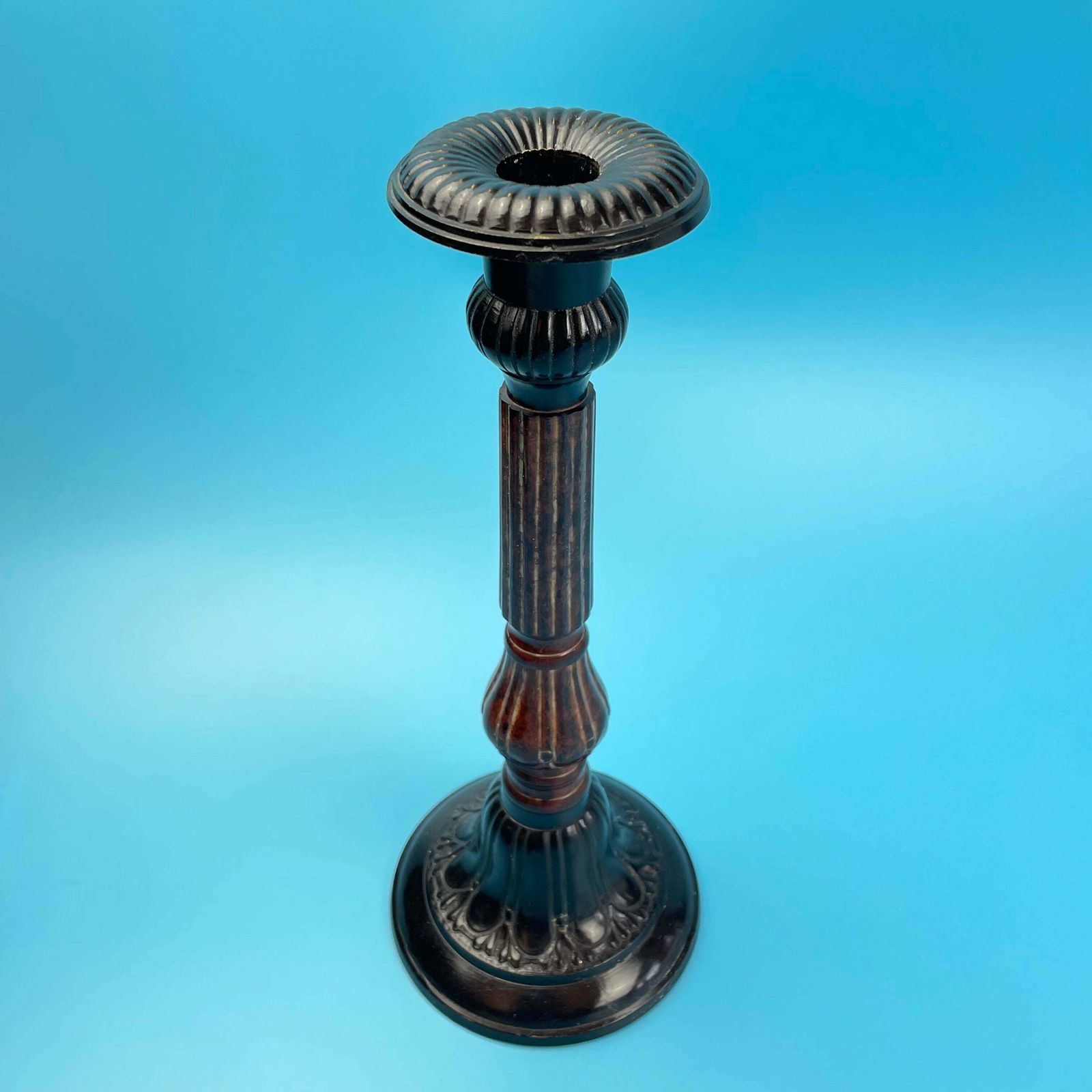 photo for sale Cast Metal & Enamel Candle Holder Heavy (Single)
