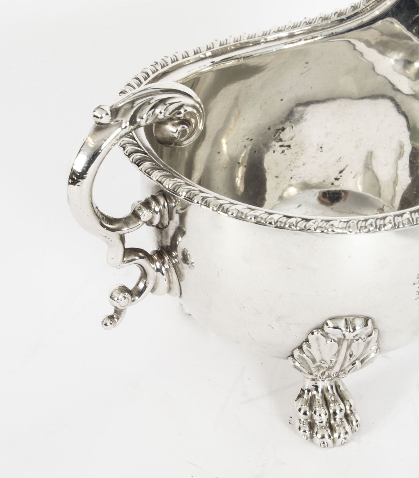 Antique Pair English Old Sheffield Silver Plated Sauce Boats 1830 19th Cent photo buy