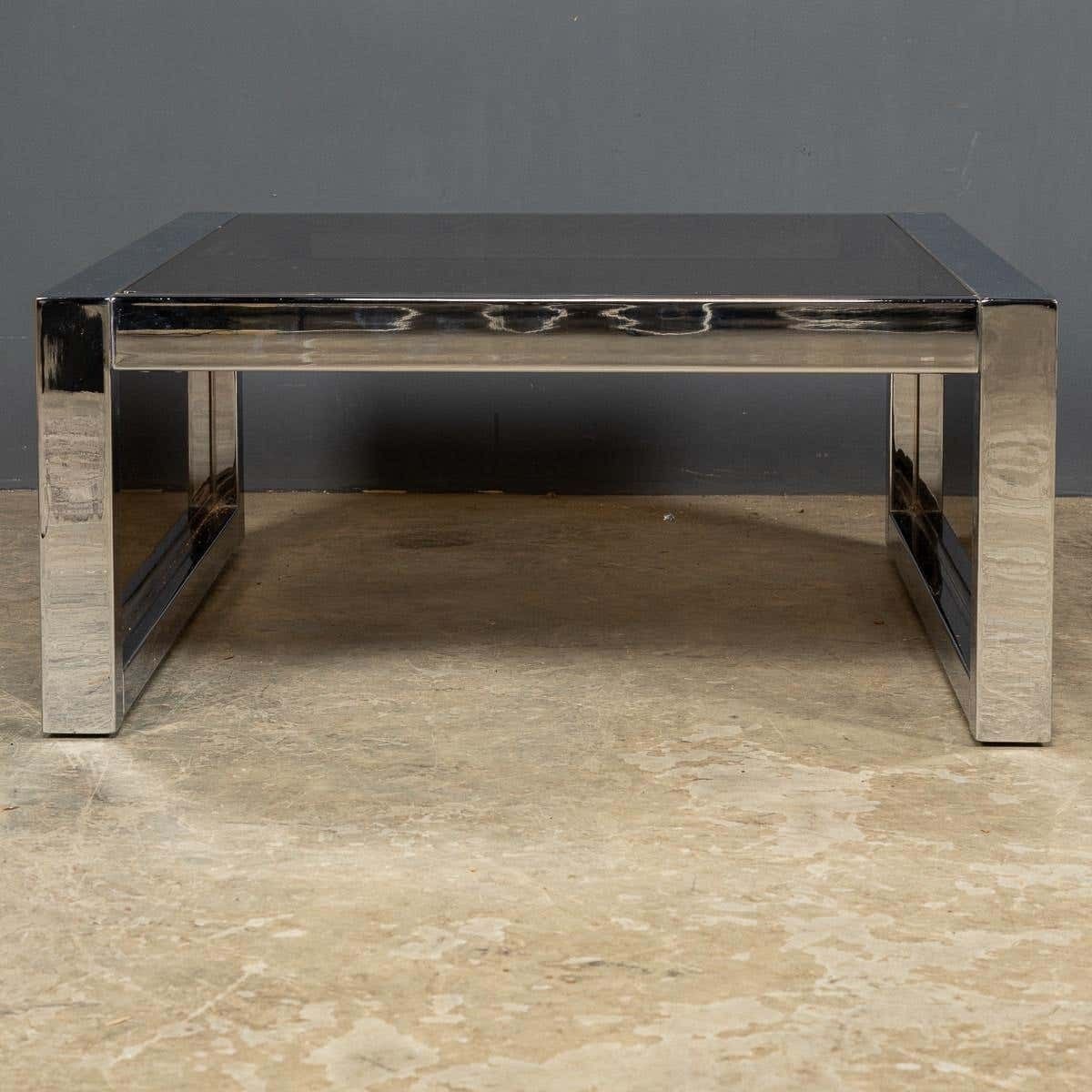 20th Century Pair Of Chrome & Glass Side Tables, C.1970 photo 2195.0