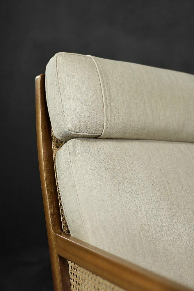 Furniture Mid Century Scandinavian Modern Mahogany Armchair With French Wicker By Bernt Petersen Dla Wørts Møbelsnedkeri, 1960s Mid Century Scandinavian Modern photo