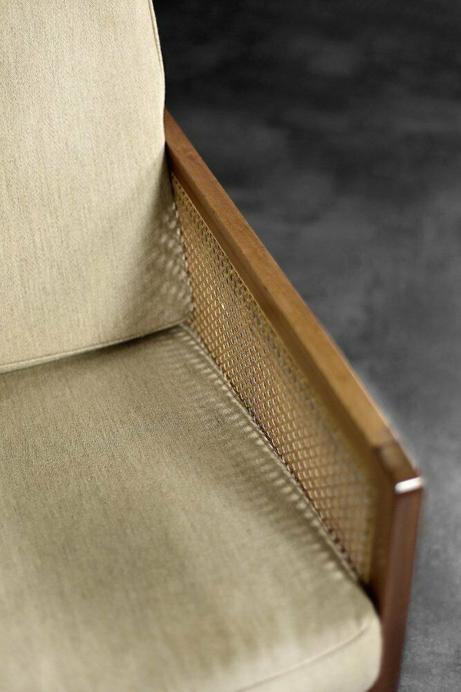 photo buy Mid Century Scandinavian Modern Mahogany Armchair With French Wicker By Bernt Petersen Dla Wørts Møbelsnedkeri, 1960s Mid Century Scandinavian Modern