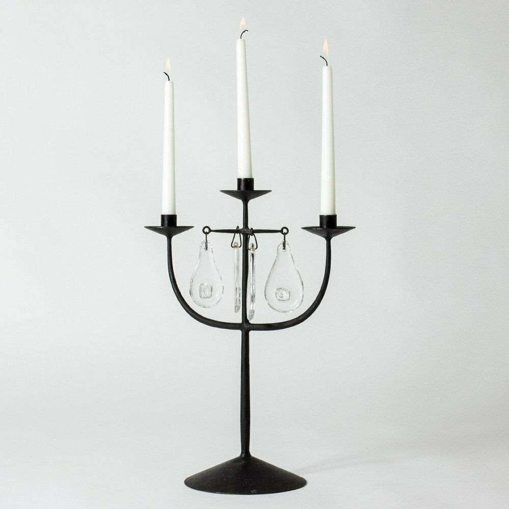 Wrough Iron Candelabra By Erik Höglund, 1960s photo furniture