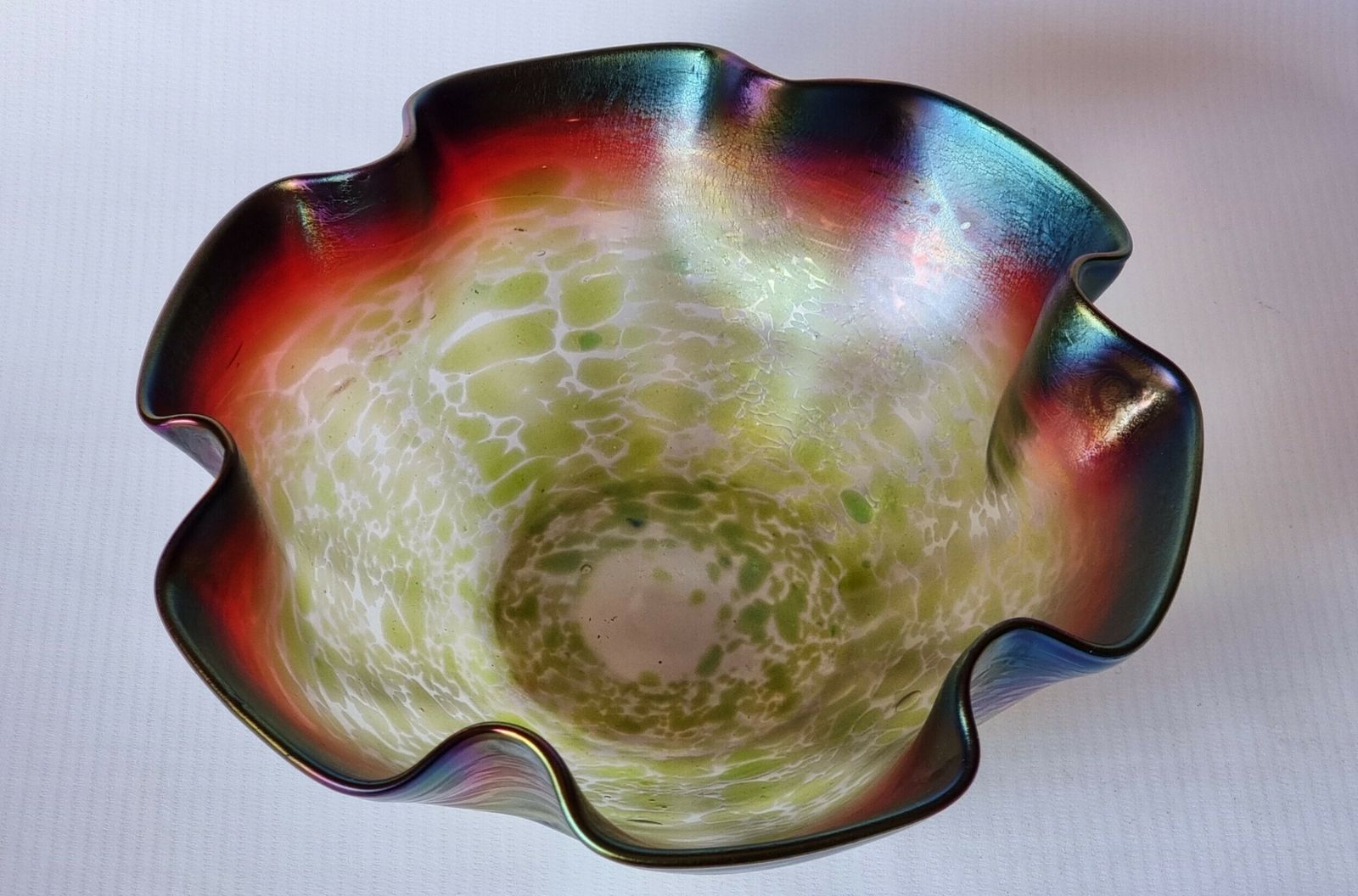 A Stunning Bohemian Art Glass Iridescent Bowl From The Loetz Factory photo Home Decor