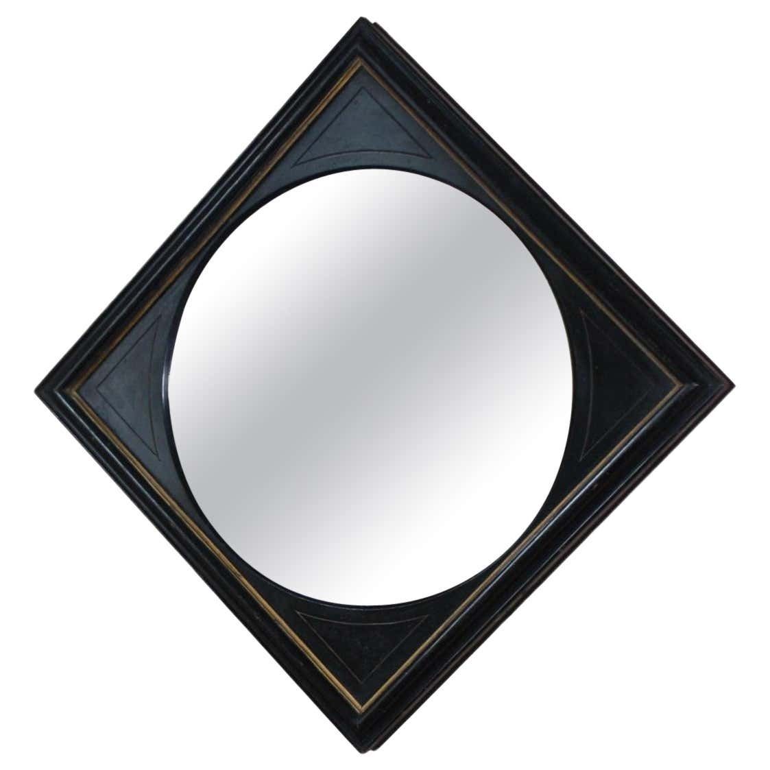 Late 19th Century Aesthetic Movement Ebonised & Gilt Ripple Mirror